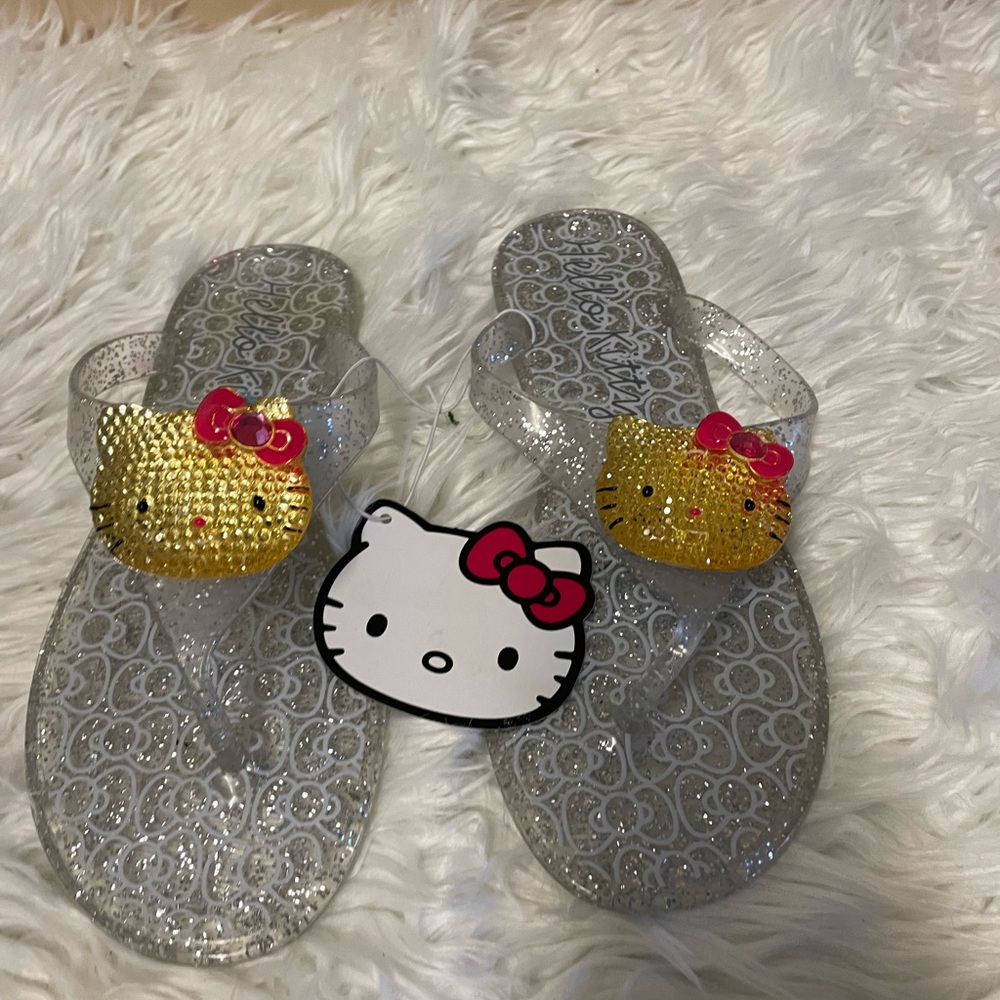 Hello Kitty Glitter  Sandals - Silver and Gold